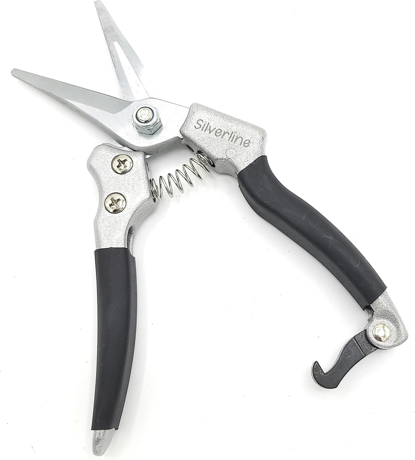 Close up of the ergonomic non slip rubber handle on the Capralite hoof trimmers.
