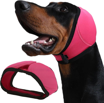 Dog Ear Muffs & Swim Cap and No Shake Ear Wrap for Bathing, Hematoma, Drying & Noise Anxiety Relief - Elastic Waterproof Ear Protection with Calming Hoodie for Grooming - Image 9