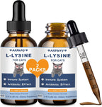 Santkol L-Lysine drops for cats two pack front view feline immune support supplement