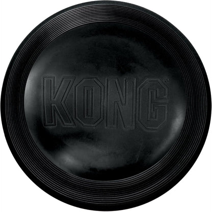 KONG Extreme Flyer black rubber dog flying disc front view