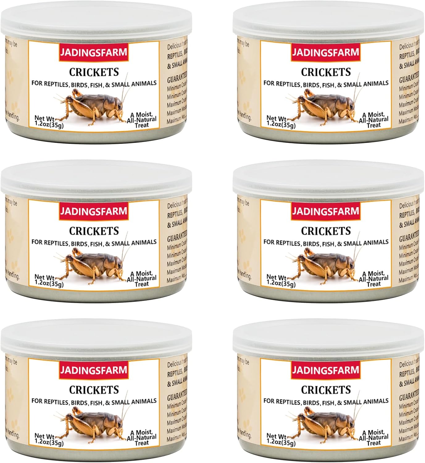 Jadingsfarm canned crickets front view high protein reptile food