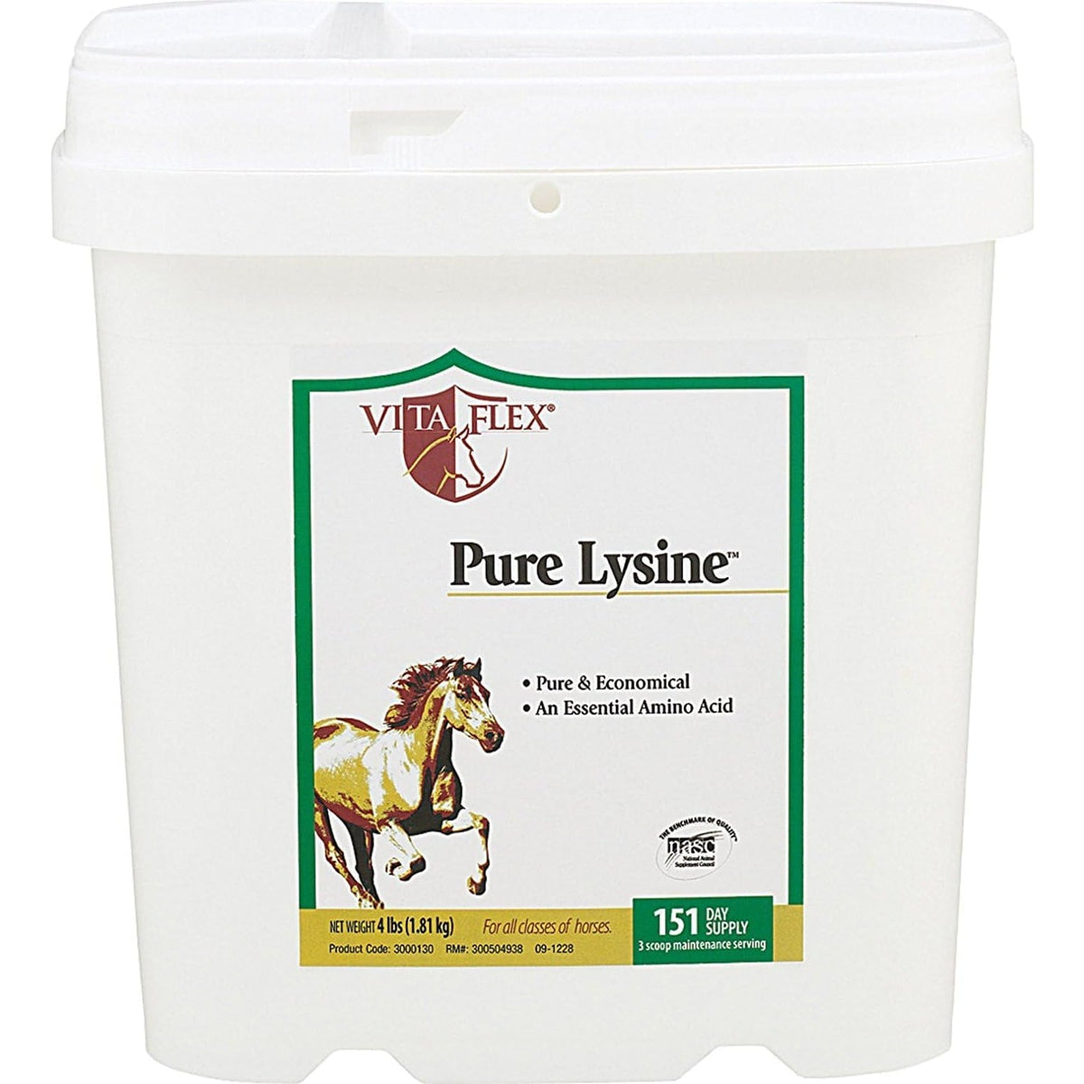 Vita Flex Pure Lysine horse supplement front view container
