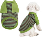 Pistha Dog Tshirt Striped Shirts for Dogs Clothes Stretchy Puppy T-Shirts with Metal Buckle for Small Medium Dog Boys Girls (Blue, Medium) - Image 9