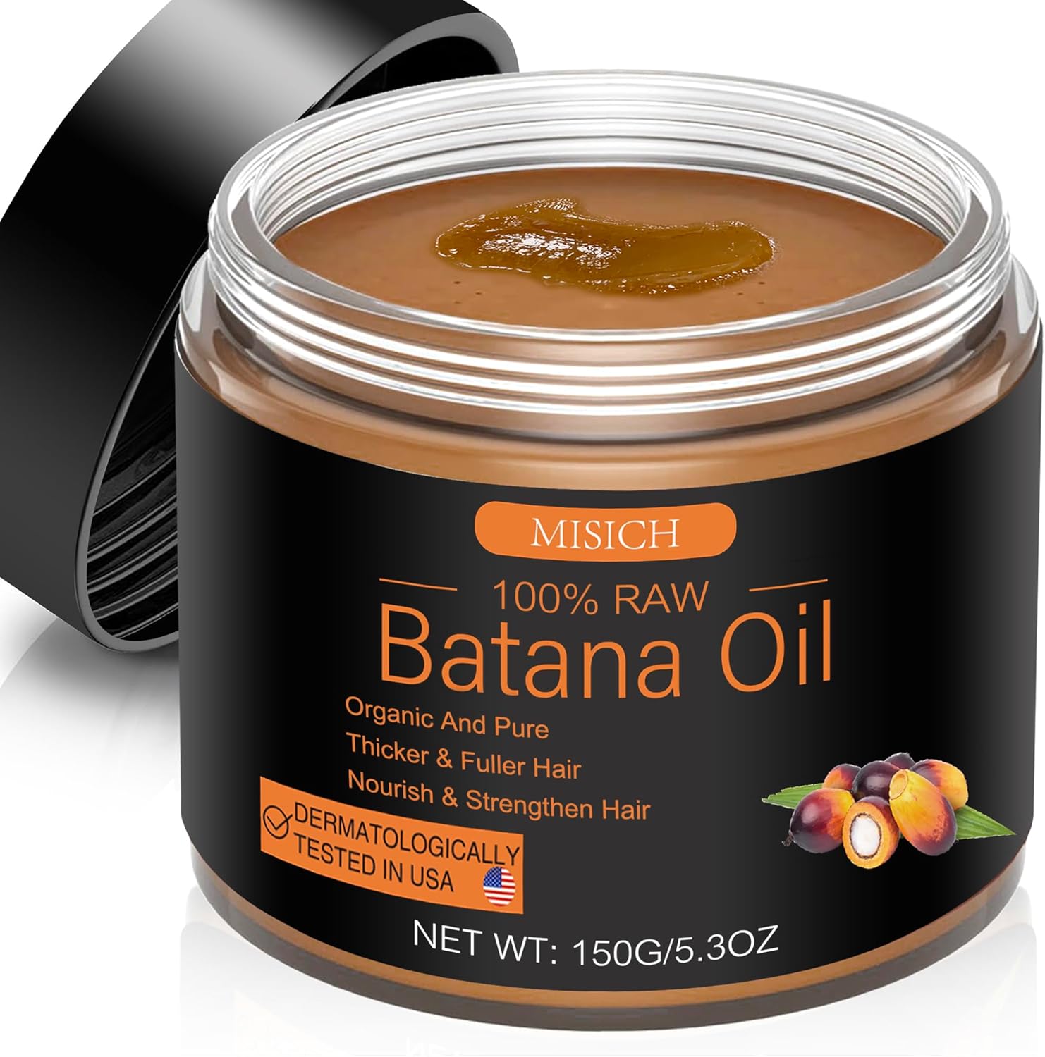 MISICH Raw Batana Oil for Hair Growth front view jar