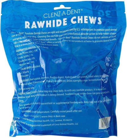 Clenz-A-Dent enzyme coated rawhide oral care treats for dogs
