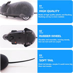 Pixibond remote control gray mouse pet toy bottom view showing battery compartment and power switch