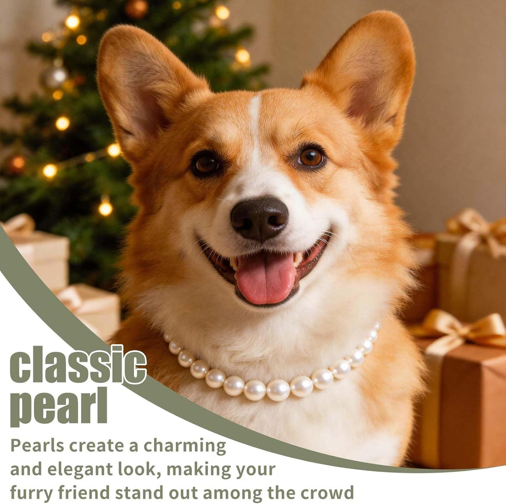 Authentic USA imported dog pearl necklace extension chain view