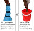 Heavy duty horse foot soaking bag flat laid with self attaching straps