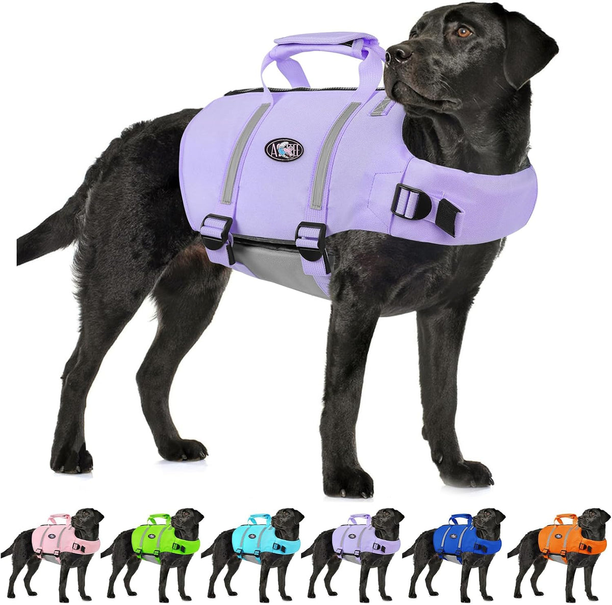 AOFITEE Dog Life Jacket, High Flotation Dog Life Vest for Swimming, Reflective Medium Dog Swimming Vest, Adjustable Dogs Swimsuit Lifesaver with Zipper and Rescue Handle for Small Medium Large Dogs - Image 13