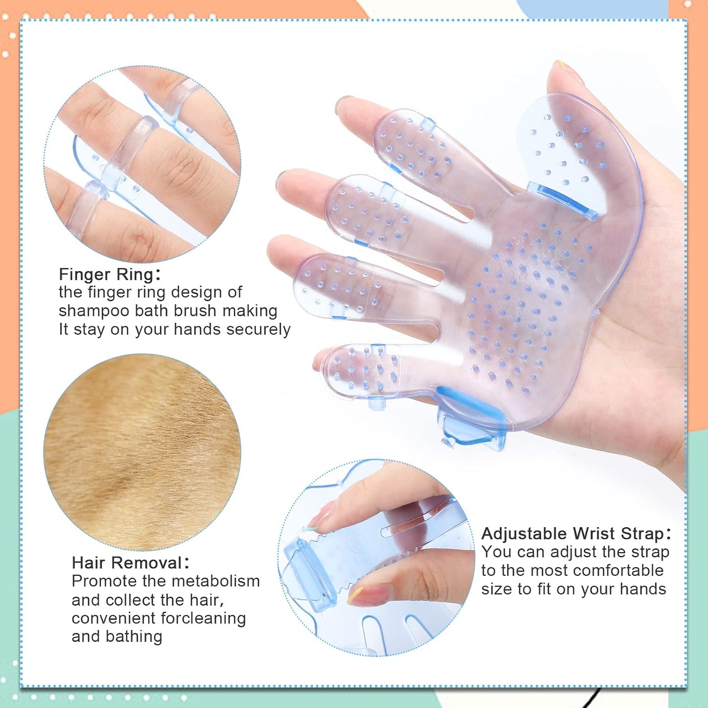 DAMPET fine tooth flea and cleaning combs for rabbit and guinea pig hygiene.