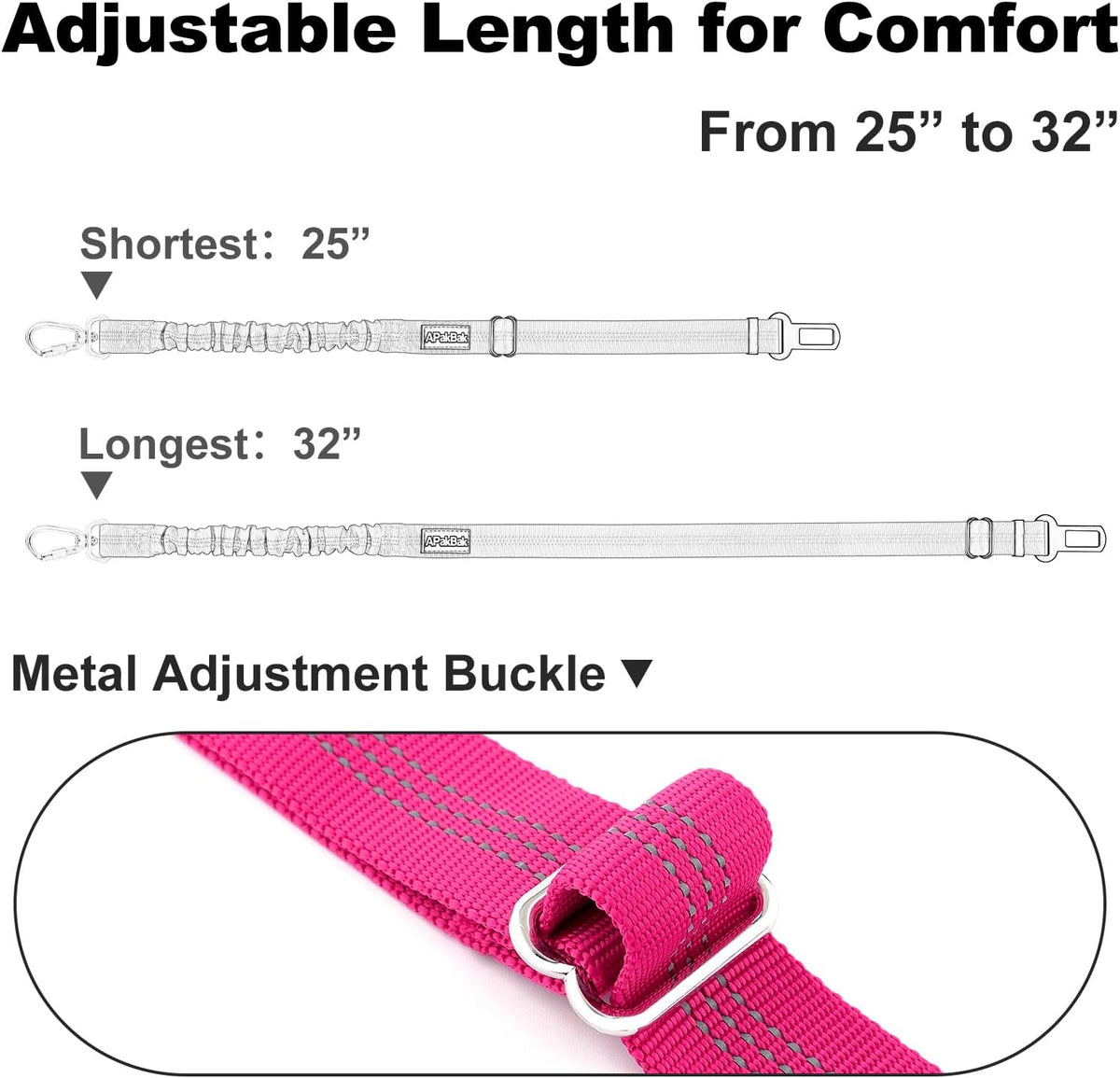 Shock absorbing bungee dog seat belt