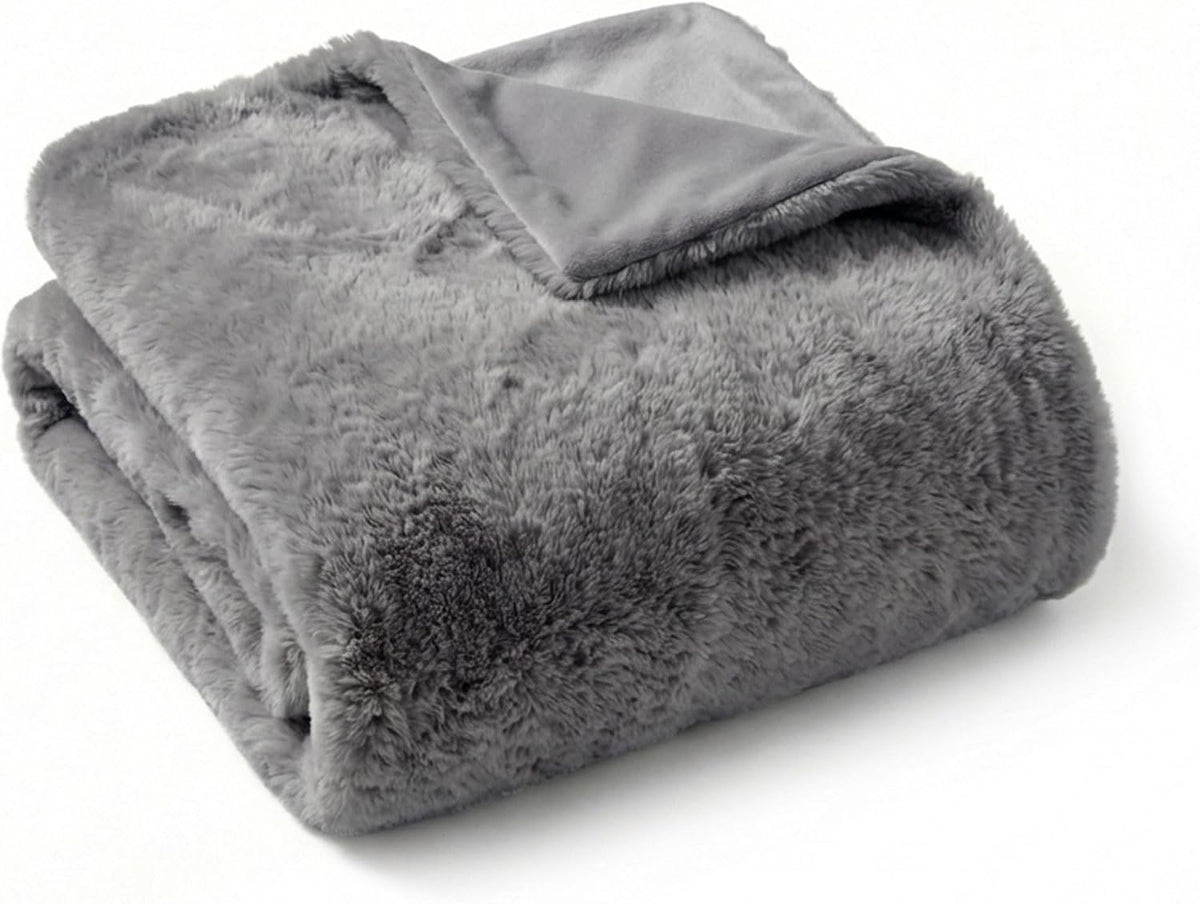 4 Cats & Dogs Leak Resistant Mini Faux Fur Throw, Soft European Faux Fur Pet Blanket, Velvet Backing, 40 x 30 Inch Cozy Furniture Protector for Pets, Machine Washable (Taupe) - Image 11