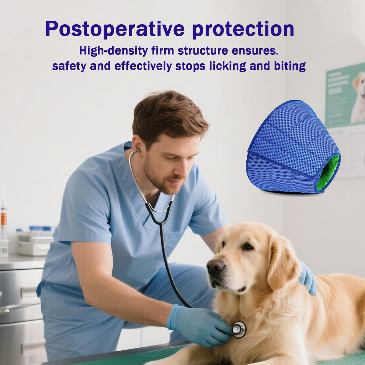 Dojavop tapered soft pet recovery neck cone custom fit closure closeup.