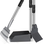 Heeyoo dog pooper scooper set front view for heavy duty pet waste removal.