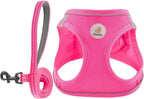 Hipubby comfortable non choking step in puppy walking harness with leash