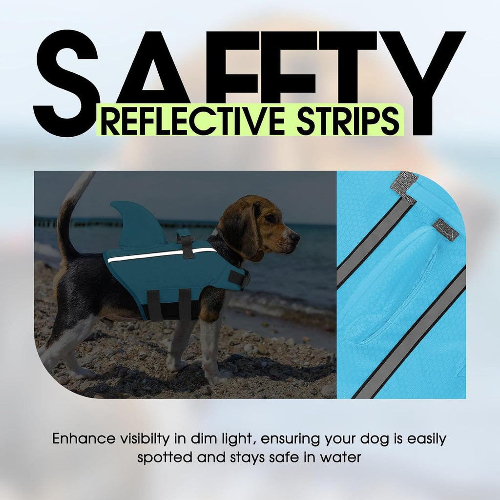 Premium canine lifesaver vest rescue handle detail view for medium dogs.