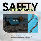 Premium canine lifesaver vest rescue handle detail view for medium dogs.