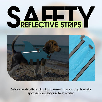 Premium canine lifesaver vest rescue handle detail view for medium dogs.
