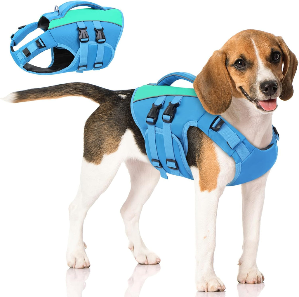 Queenmore Small Dog Life Jacket,Small Dog Life Vest for Swimming,Adjustable Reflective Dogs Swimming Vest,High Buoyancy Dogs Lifesaver,Pet Life Preserver(Green,S) - Image 10