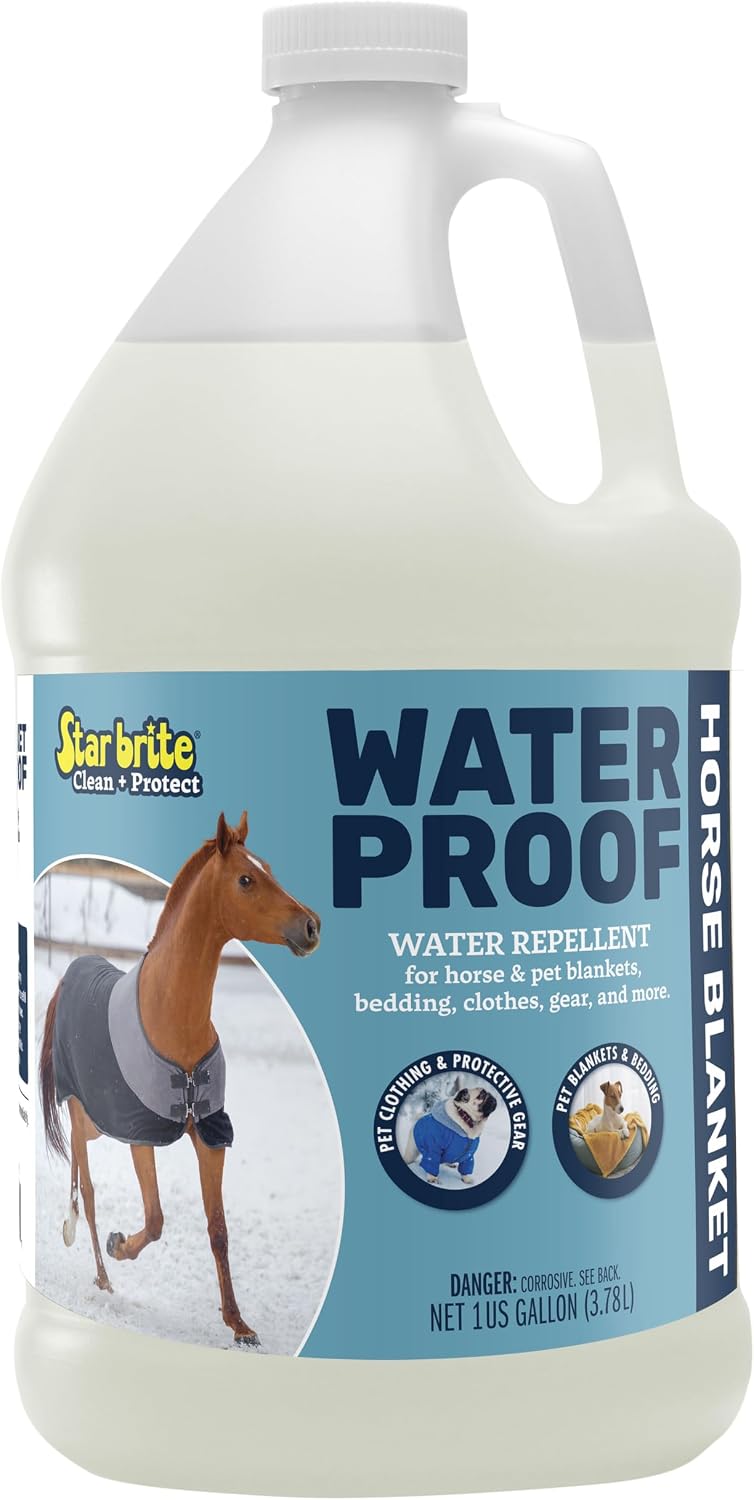 Equestrian fabric protective water repellent spray bottle by STAR BRITE