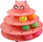 UPSKY Cat Toy Roller 3-Level Turntable Cat Toys Balls with Six Colorful Balls Interactive Kitten Fun Mental Physical Exercise Puzzle Kitten Toys - Image 11