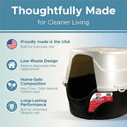 Fresh Headquarters filter positioned next to a hooded cat litter box
