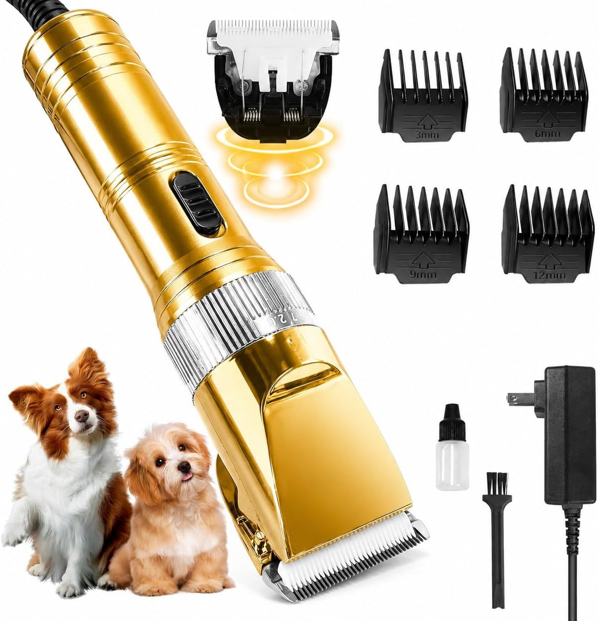Premium packaging of authentic USA imported Sunifier professional pet grooming kit.