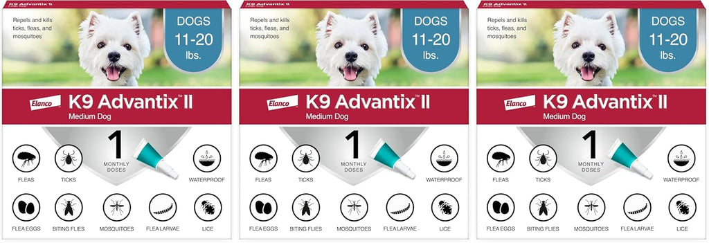 K9 Advantix II Medium Dog Vet-Recommended Flea, Tick & Mosquito Treatment & Prevention | Dogs 11-20 lbs. | 2-Mo Supply - Image 12