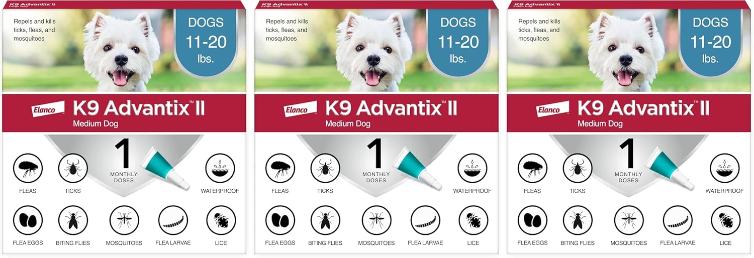 K9 Advantix II Medium Dog Vet-Recommended Flea, Tick & Mosquito Treatment & Prevention | Dogs 11-20 lbs. | 2-Mo Supply - Image 12