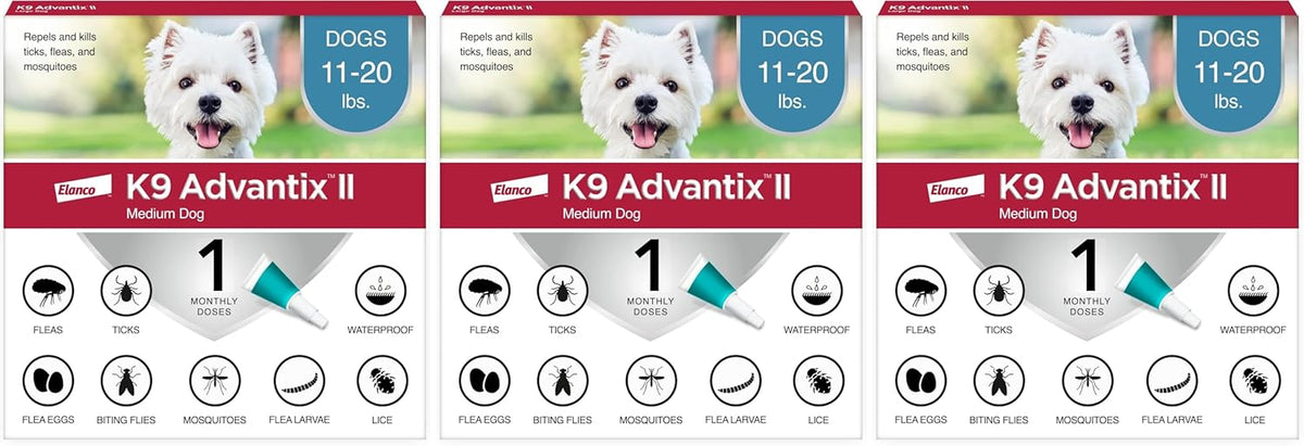K9 Advantix II Medium Dog Vet-Recommended Flea, Tick & Mosquito Treatment & Prevention | Dogs 11-20 lbs. | 2-Mo Supply - Image 12
