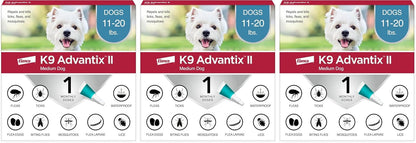 K9 Advantix II Medium Dog Vet-Recommended Flea, Tick & Mosquito Treatment & Prevention | Dogs 11-20 lbs. | 2-Mo Supply - Image 12