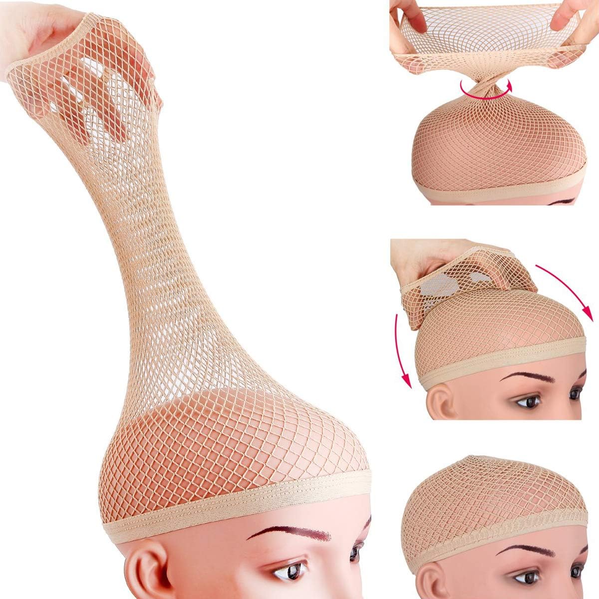 Dreamlover mesh wig cap natural nude color front view