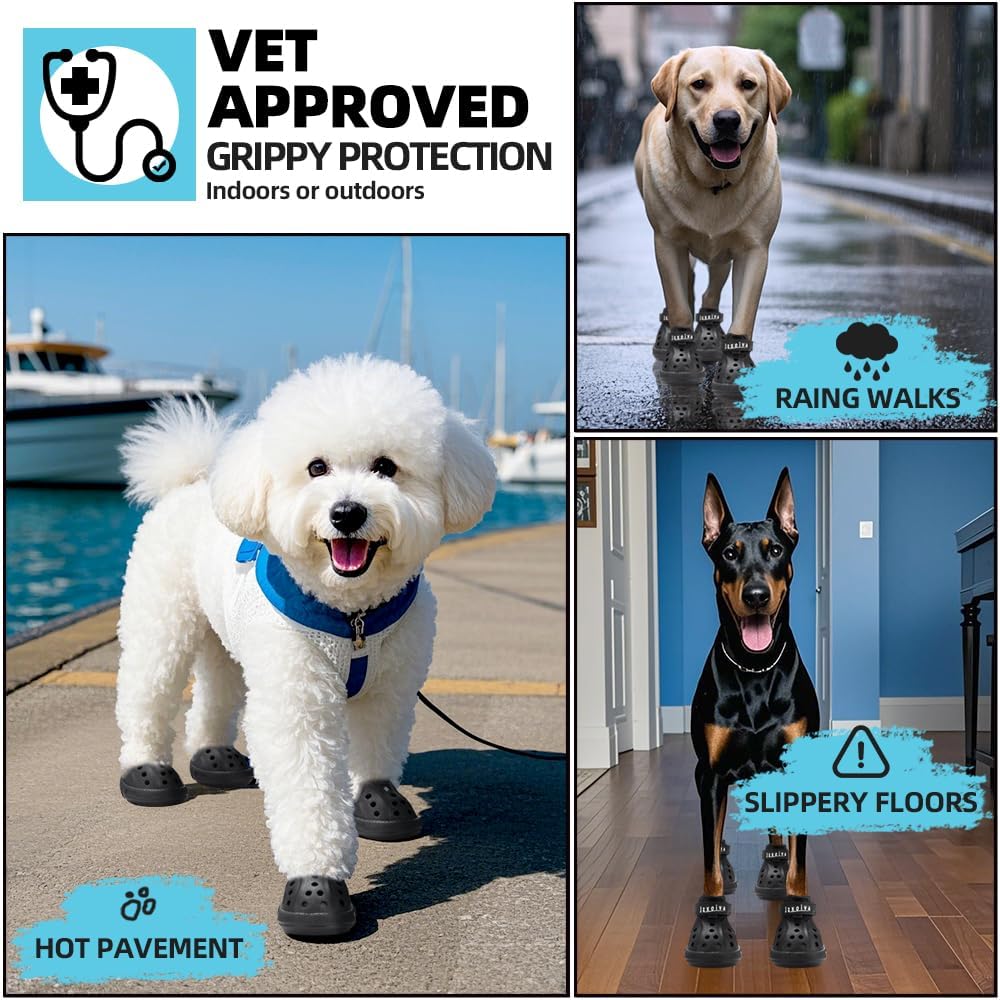 Side view of Jzxoiva dog boots for large dogs
