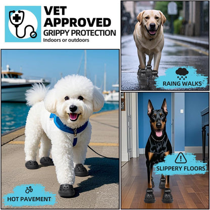 Side view of Jzxoiva dog boots for large dogs