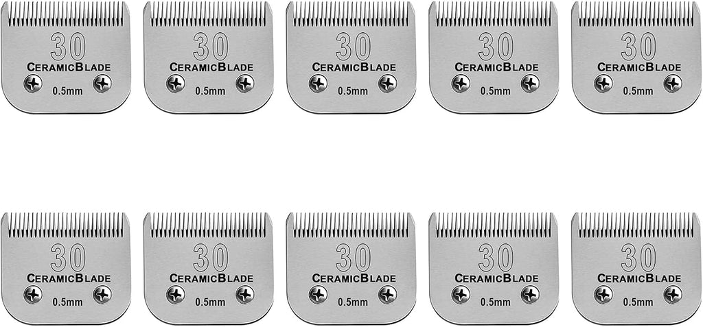 Size 40/10/7F/5F/4F Detachable Pet Dog Grooming Clipper Ceramic Blades Set,Compatible with Andis,Oster A5,Wahl KM10 Series Clippers,Cut Length 1/100"(0.25mm) to 3/8"(9.5mm),5 Pack - Image 15