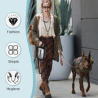 Portable pet health monitoring kit with elegant black storage handbag and gloves
