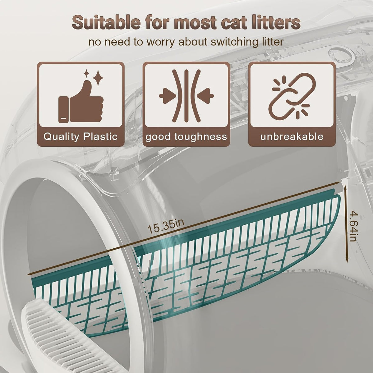 Premium anti stick replacement mat for sixty five litre pet litter units.