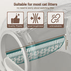 DuckSky automated litter box replacement part angled view demonstrating the structural dimensions for sixty five litre units