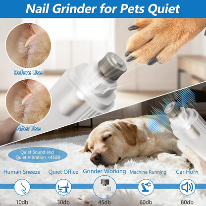 USB charging port and battery indicator light on the base of the pet trimmer