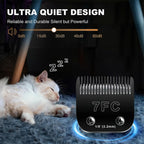 Audoc black professional pet trimmer blades bottom view heavy duty design