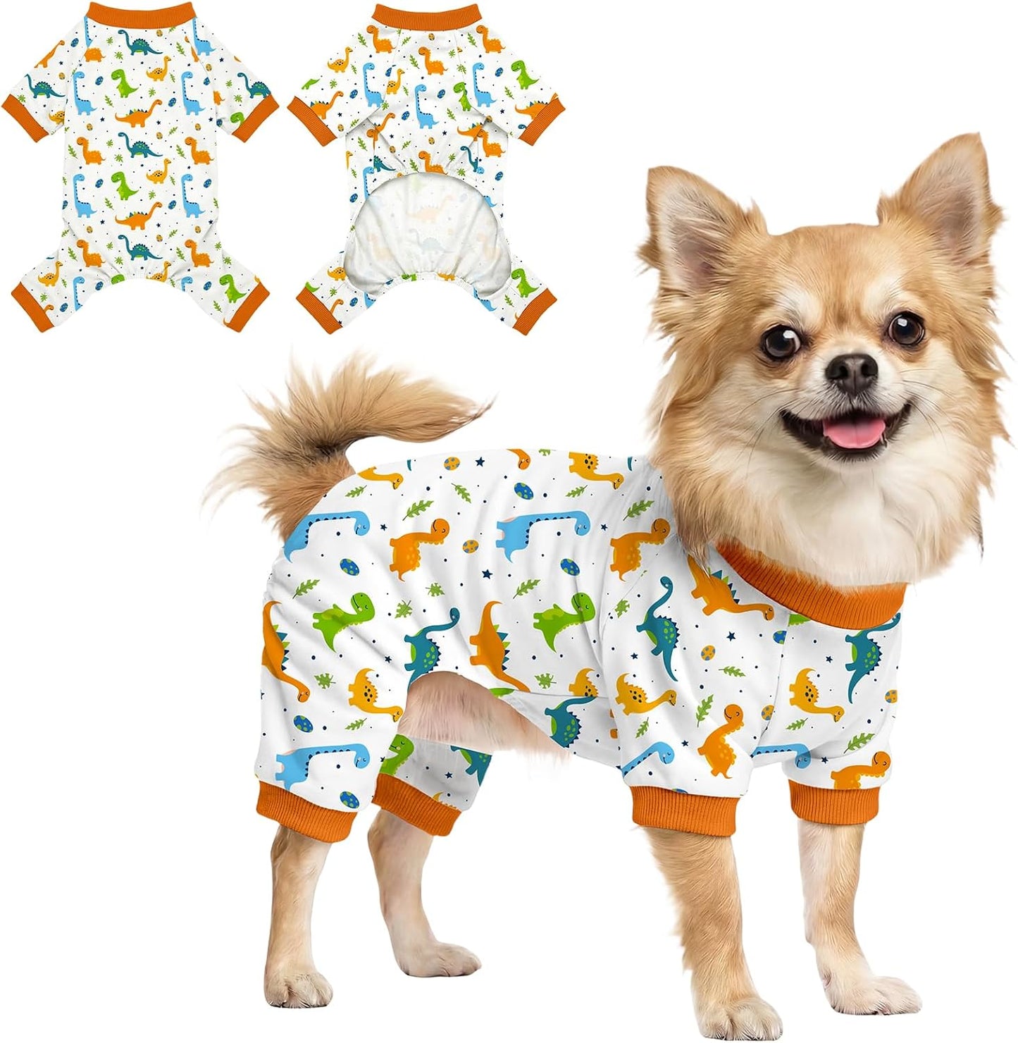 Dog Pajamas for Small Dogs Pjs Recovery Suit Pink Bow Dog Pajamas Breathable Pjs Puppy Pajama Cute Jammies Doggie Onesie Stretchy Soft Sleepwear for Spring Summer Pet Costume-S - Image 15