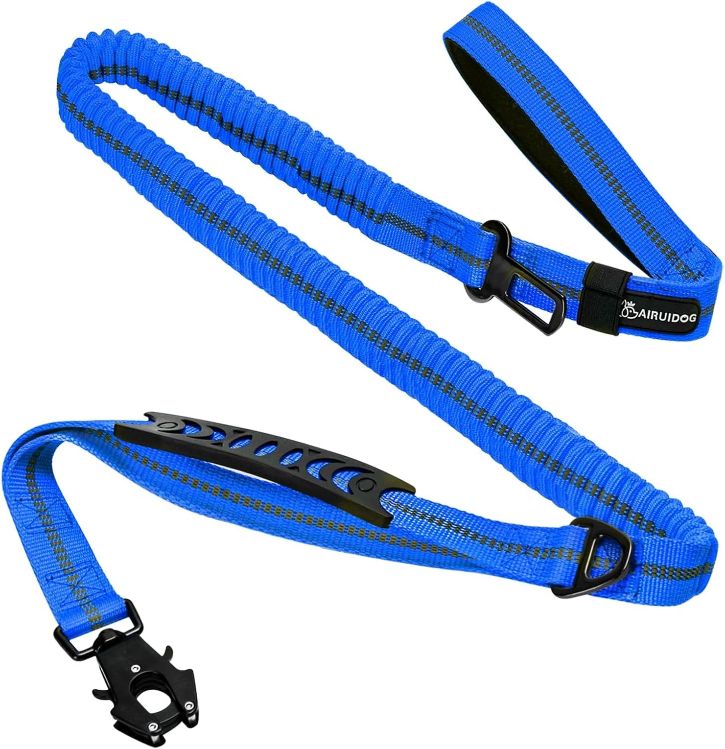 Heavy Duty Tactical Dog Leash, 4-6FT Shock Absorbing Tactical Leash with 2 Padded Handles, Metal Carabiner Clip,Car Seatbelt, Reflective Heavy Duty Leashes for Medium Large Dogs (Brown) - Image 12