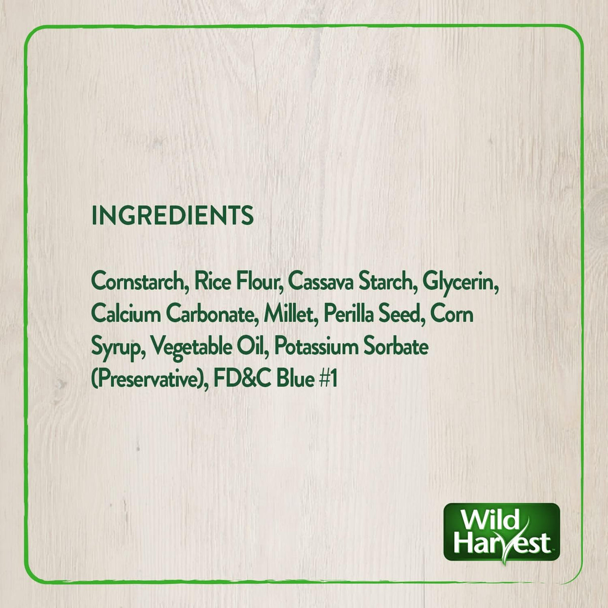 Wild Harvest Peck N Play 2 Ounce packaging back label details