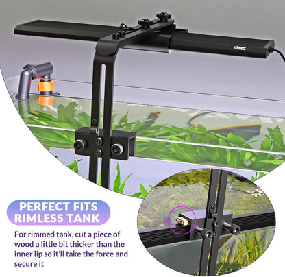 Hygger heavy duty aluminum alloy riser bracket package with installation screws