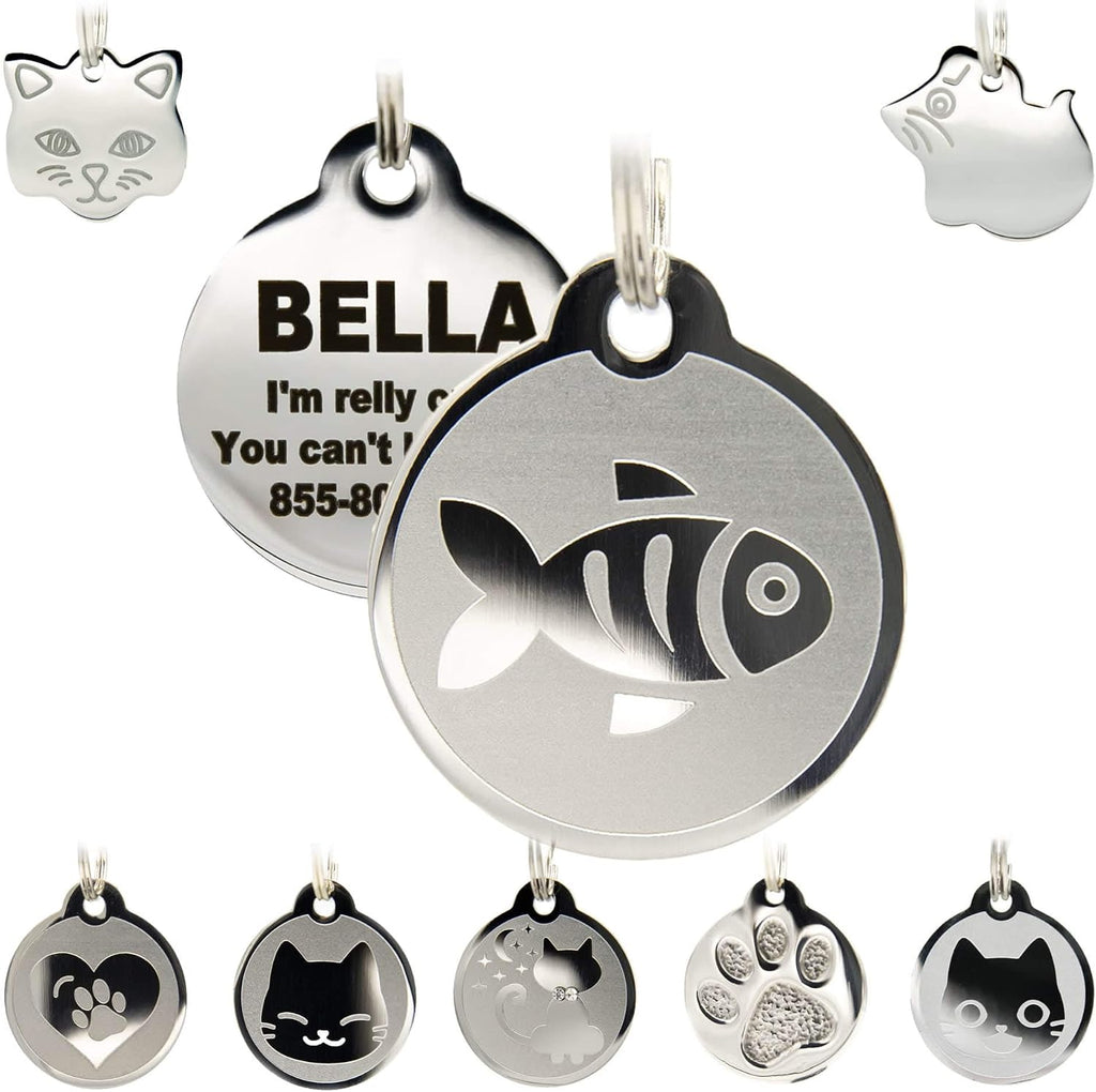 Complete cat collar accessory package with ring and tag