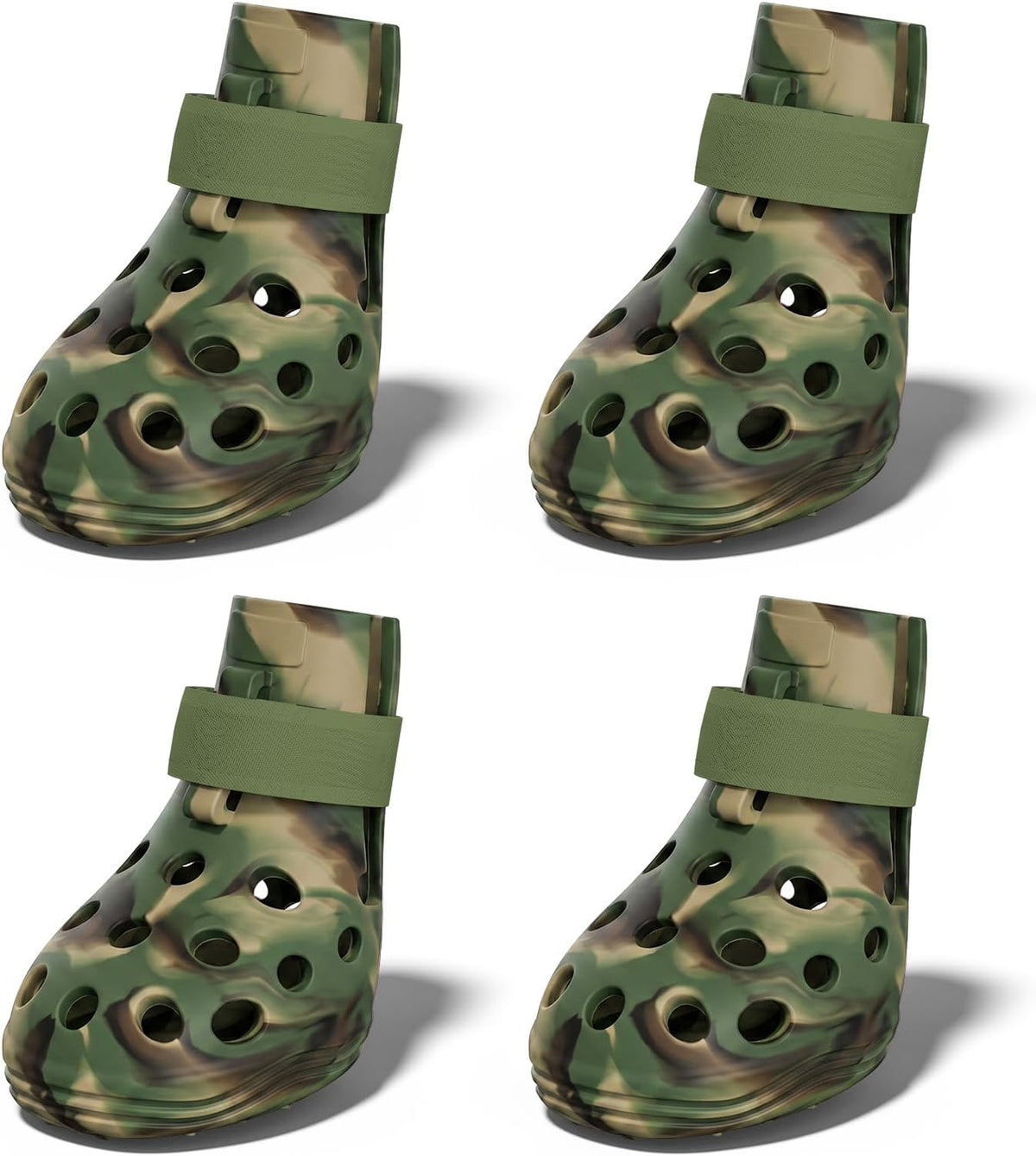 Solowinner dog shoes for hot pavement front view camouflage XL