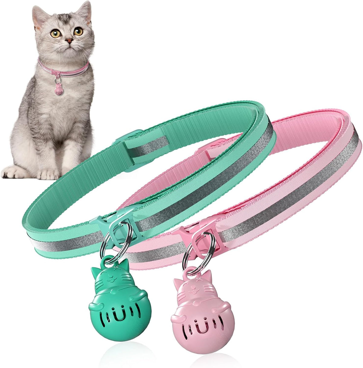 Alumani Two Magnetic Collar Key set in pink and green colors