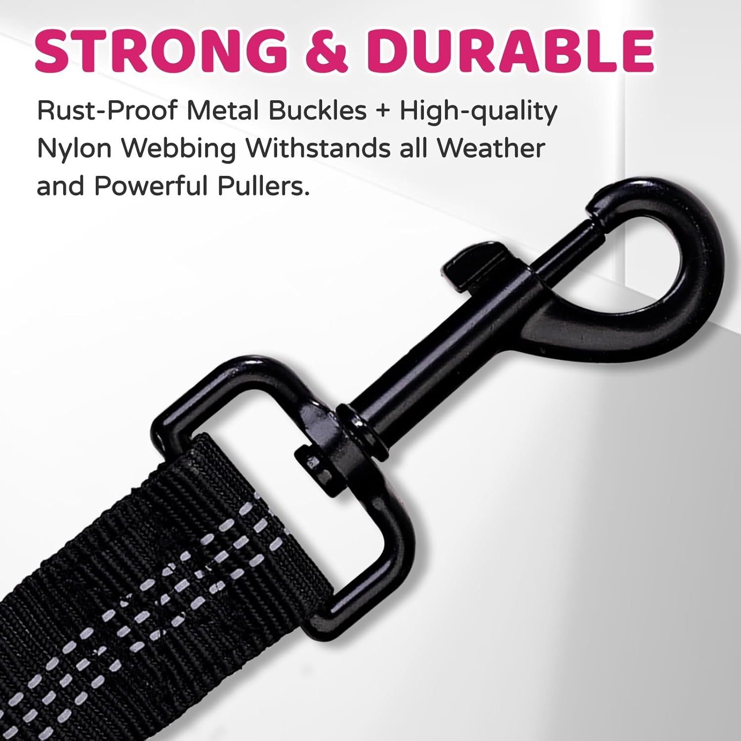 Heavy duty zinc alloy snap clips attaching to pet harness rings