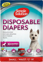Simple Solution Disposable Dog Diapers, Female Dog Diapers, Puppy Potty Training, Incontinence and Heat Cycle Protection, Large Diapers for Dogs, 18-27 Inch Waist, 30 Count - Image 14