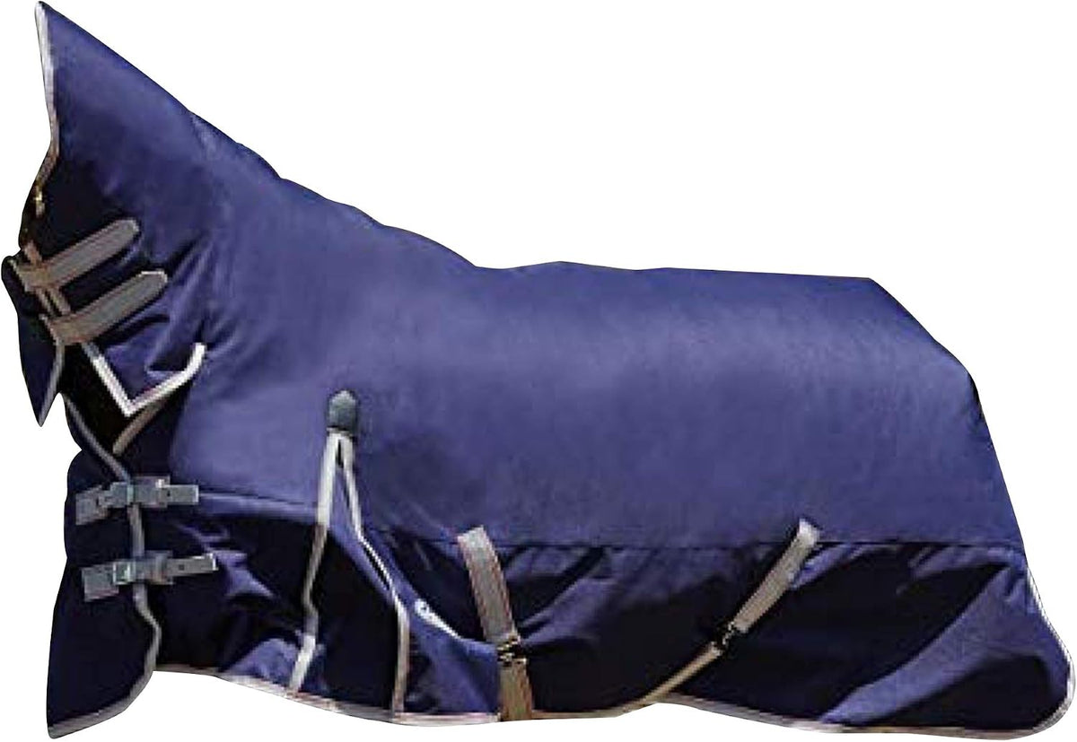 USA imported WeatherBeeta protective horse turnout blanket back view tail flap